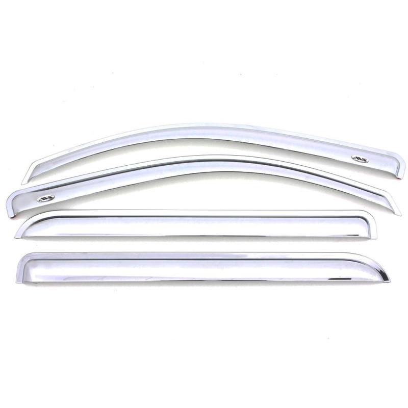 AVS 10-18 Toyota 4Runner Ventvisor Outside Mount Front &amp; Rear Window Deflectors 4pc - Chrome