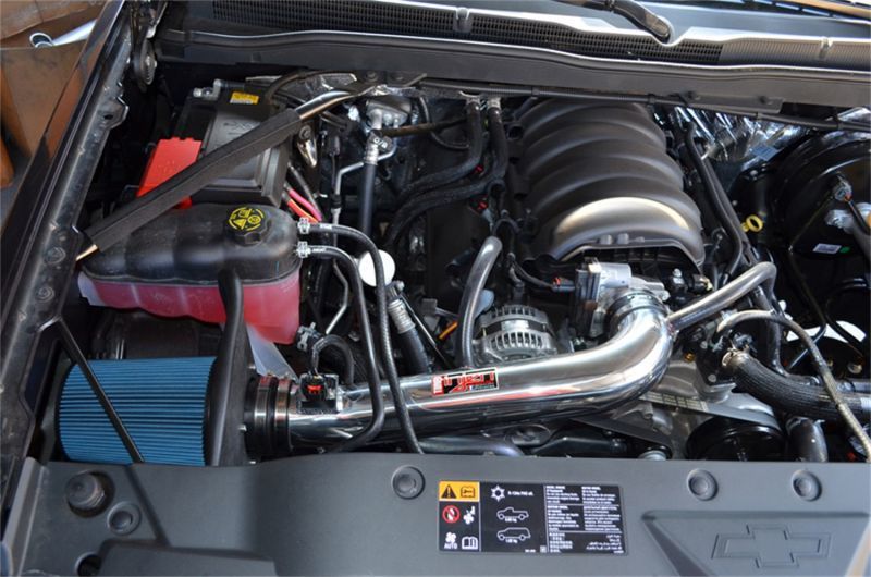 Injen 14 Chevy Silverado/GMC Sierra P/U 5.3L Wrinkle Black Short Ram Intake w/ MR Tech &amp; Heat Shield - PF7064WB