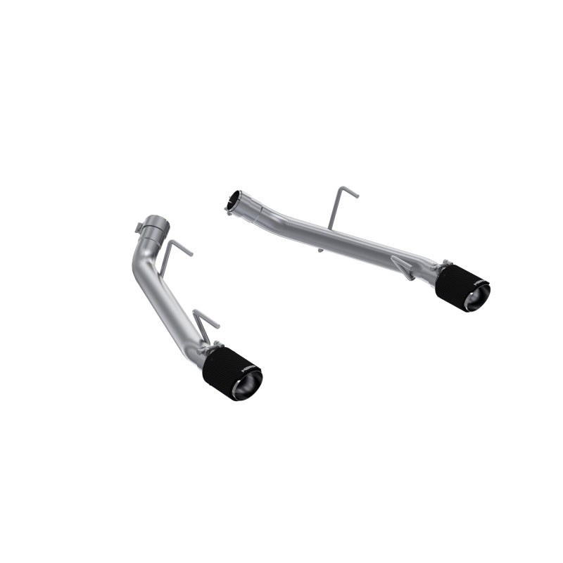 MBRP 05-10 Ford Mustang GT 4.6L T304 SS 2.5in Dual Axle-Back with CF Tips (Race Version) - S72023CF