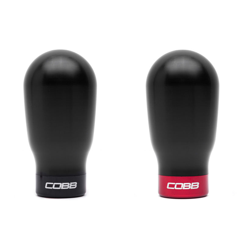 Cobb Subaru 6-Speed Tall Weighted COBB Shift Knob - Black (Incl. Both Red + Blk Collars) - 213370-BK