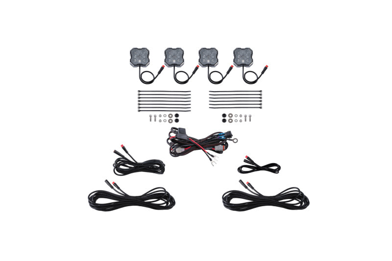 Diode Dyanmics RGBW Rock Light Installer Kit (4-pack) - DD7740