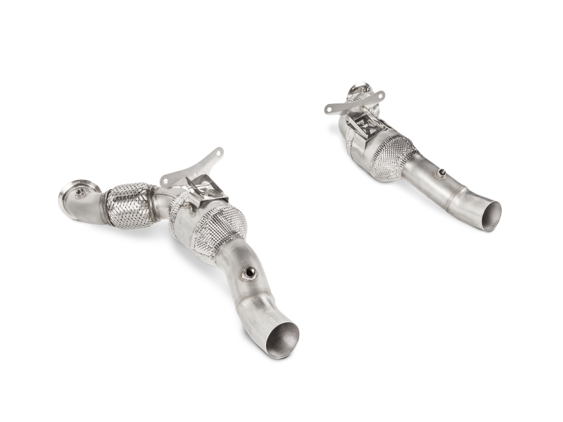 Akrapovic 16-17 Ferrari 488 GTB/488 Spyder Link Pipe Set w/ Cat (SS)