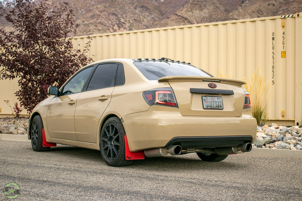 08 Subaru WRX Ft. Rokblokz Rally Mud Flaps - Red, Short