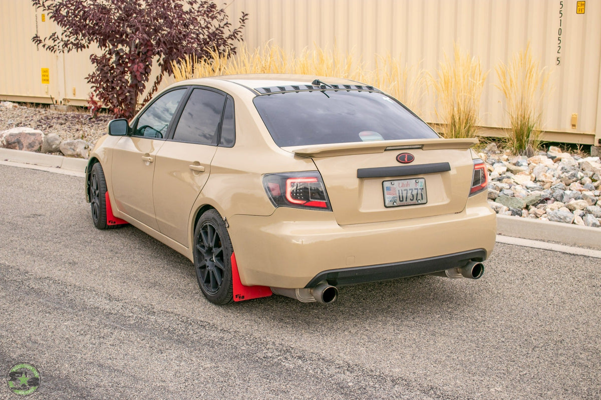 08 Subaru WRX Ft. Rokblokz Rally Mud Flaps - Red, Short