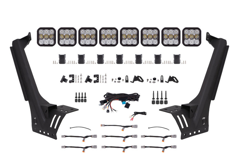 Diode Dynamics Jeep JL SS5 Pro CrossLink Windshield - White Combo Lightbar Kit - DD7262