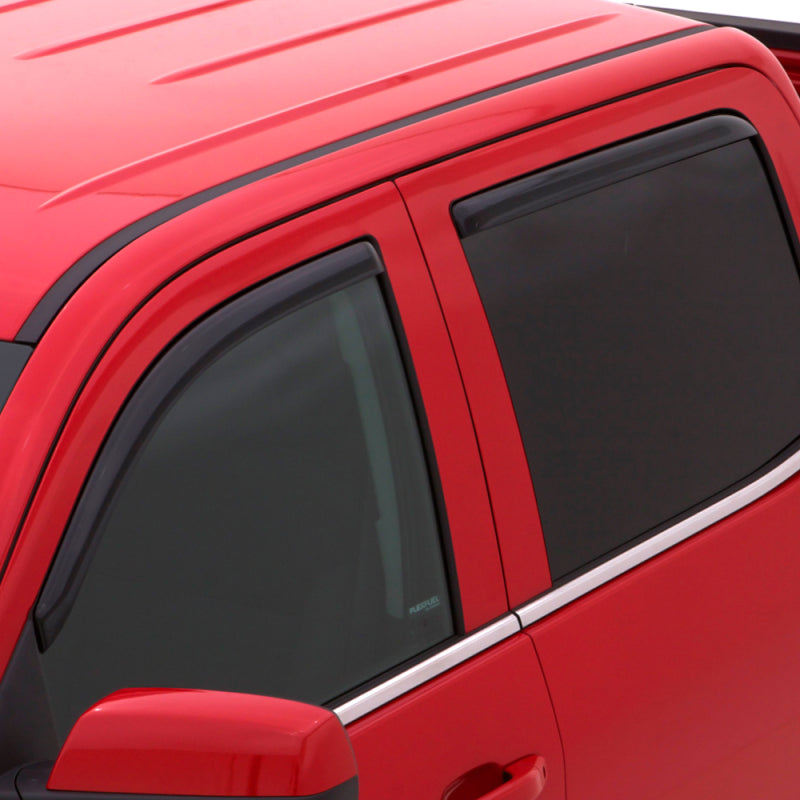 AVS 09-18 Dodge RAM 1500 Quad Cab Ventvisor In-Channel Front &amp; Rear Window Deflectors 4pc - Smoke