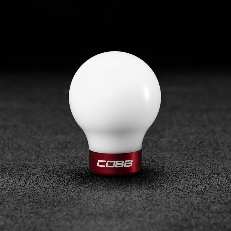 Cobb Subaru 6-Speed COBB Shift Knob - White w/Race Red Collar (Non-Weighted) - 213350-W-RD