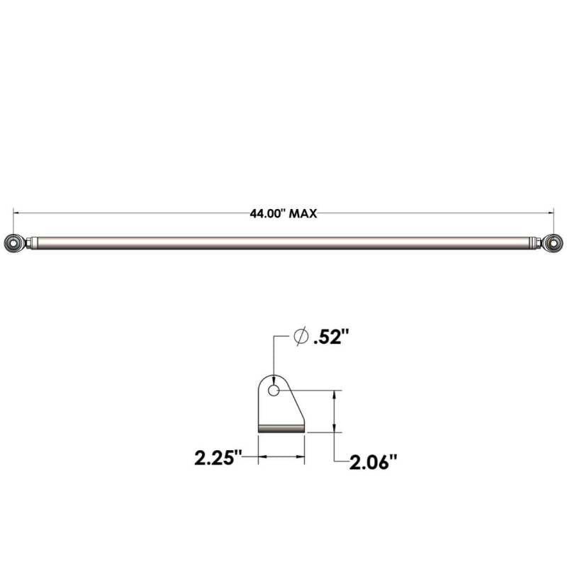 QA1 40in Diagonal Link Kit w/ Mounting Brackets &amp; Tube Adapters