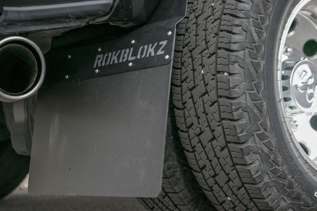 2018  Ram Dually featuring Rokblokz step back mud flaps in ORIGINAL