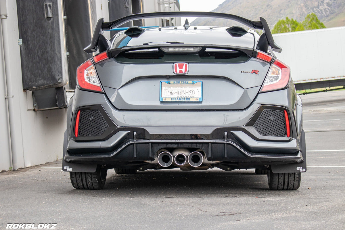 2017+ Honda Civic TypeR featuring Rokblokz Rally Mud Flaps - rear 2