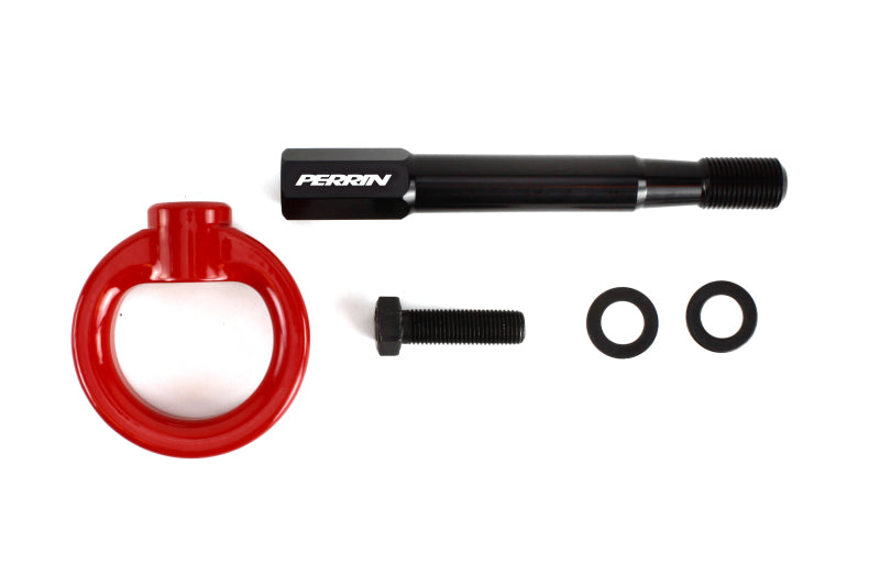 Perrin 15-19 Subaru WRX/STI Tow Hook Kit (Rear) - Red - PSP-BDY-252RD