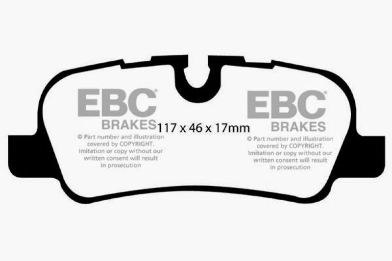 EBC 05-10 Land Rover LR3 4.4 Greenstuff Rear Brake Pads - DP61542