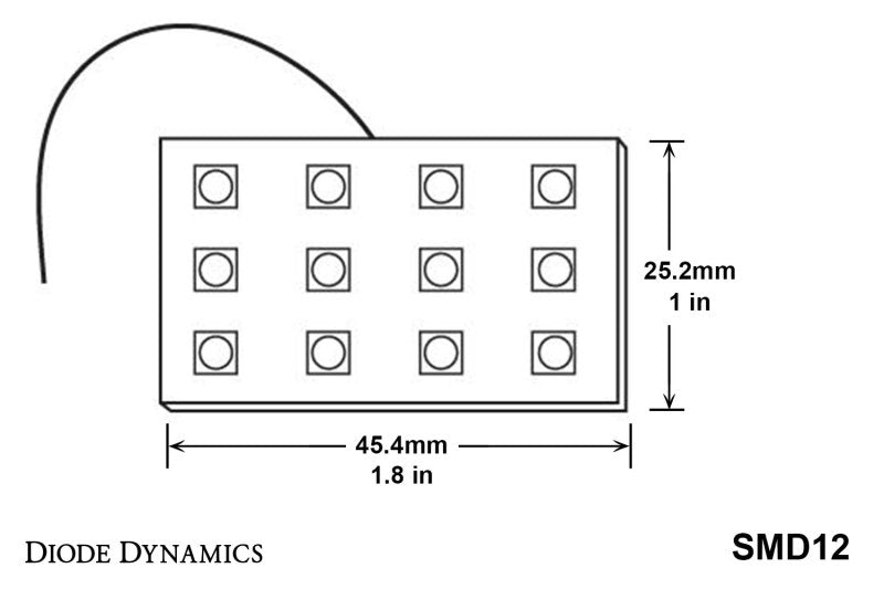 Diode Dynamics LED Board SMD12 - Green (Single) - DD0147S