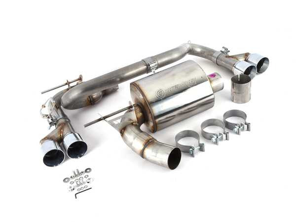 AWE Tuning BMW F3X N20/N26 328i/428i Touring Edition Exhaust Quad Outlet - 80mm Chrome Silver Tips