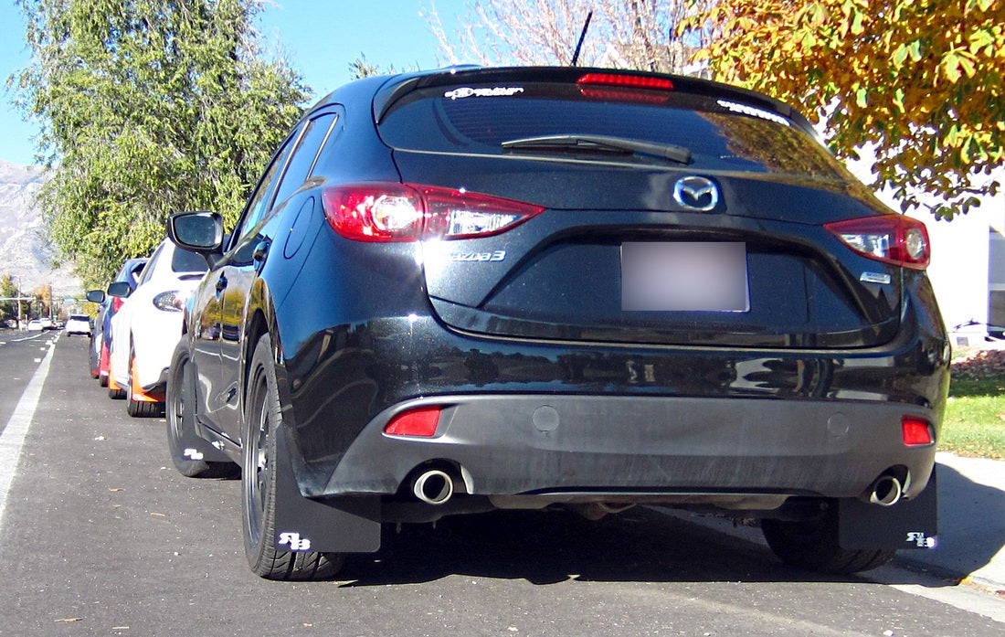 RokBlokz - Mazda 3 Hatchback &amp; Sedan 2014-2018 Rally Mud Flaps