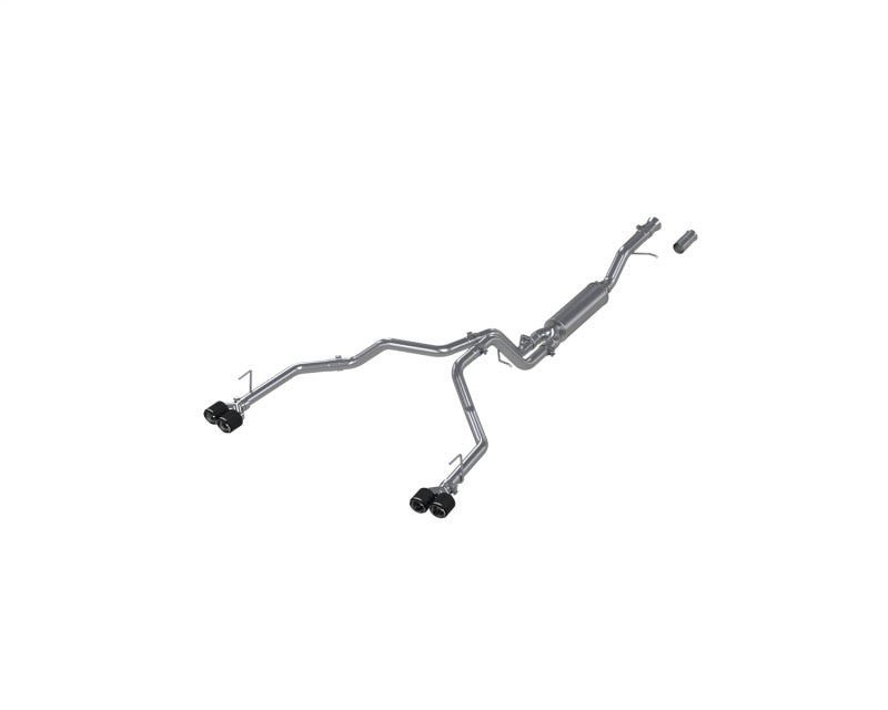 MBRP 2021+ Chevy Tahoe / GMC Yukon T304 SS 3in Cat-Back Dual Split Exhaust w/ Quad Carbon Fiber Tips - S50573CF