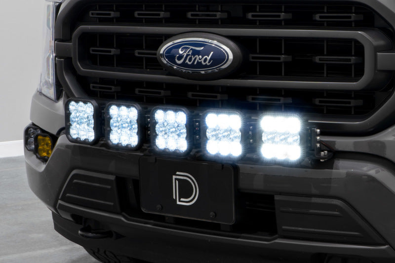 Diode Dynamics 21-22 Ford F-150 SS5 Grille CrossLink Lightbar KitSport - White Combo - DD7317