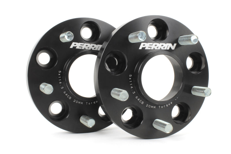 Perrin 17-18 Honda Civic Si 64.1mm Hub 5x114.3 20mm Wheel Spacers (One Pair) - PHP-WHL-020BK