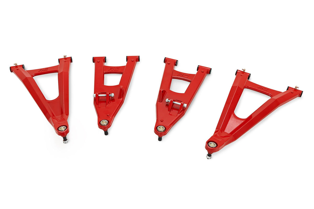 Red Forged Alum High Clearance 2&quot; Fwd Offset Control Arms w/Ball Joints | Polaris Ranger 1000XP