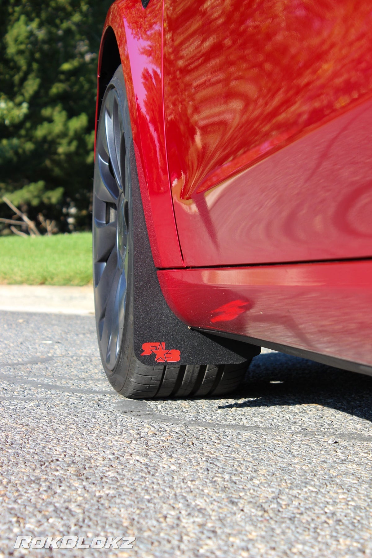 17+ Tesla Model 3 featuring Rokblokz Mud Flaps