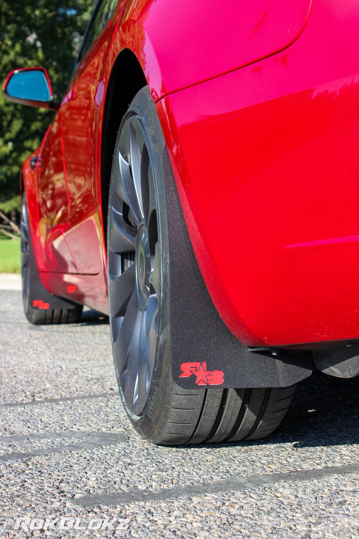 17+ Tesla Model 3 featuring Rokblokz Mud Flaps