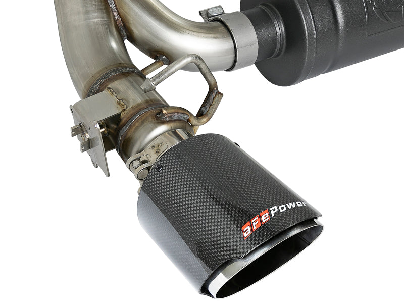 aFe Takeda 3in 304 SS Cat-Back Exhaust System w/ Carbon Fiber Tips 16-18 Ford Focus RS I4-2.3L (t)