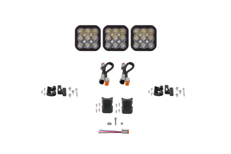 Diode Dynamics SS5 Sport Universal CrossLink 3-Pod Lightbar - White Driving - DD7204