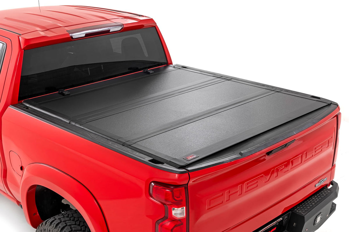 Hard Tri-Fold Flip Up Bed Cover | 5&#39;10&quot; Bed | Chevy/GMC 1500 (19-24)