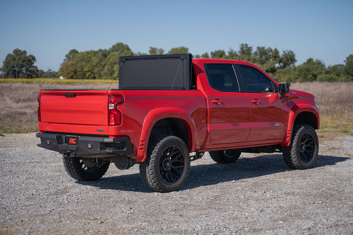 Hard Tri-Fold Flip Up Bed Cover | 5&#39;10&quot; Bed | Chevy/GMC 1500 (19-24)