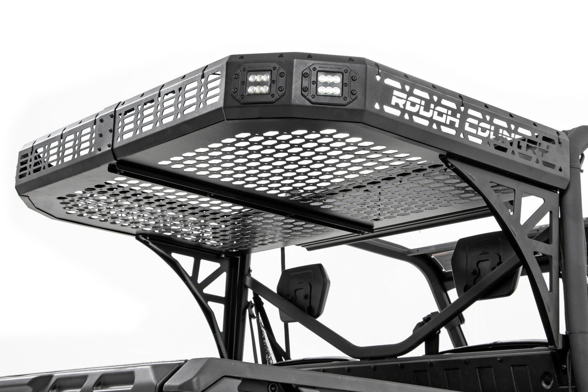 Cargo Rack | Dual 2&quot; Black LED Pairs | Flush Mount | Polaris Ranger 1000/Ranger XP 1000