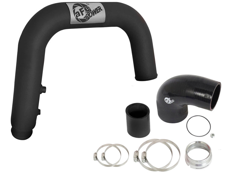 aFe BladeRunner 2.5in Black IC Tube Hot Side w/ Coupling &amp; Clamp Kit 2016 GM Colorado/Canyon 2.8L