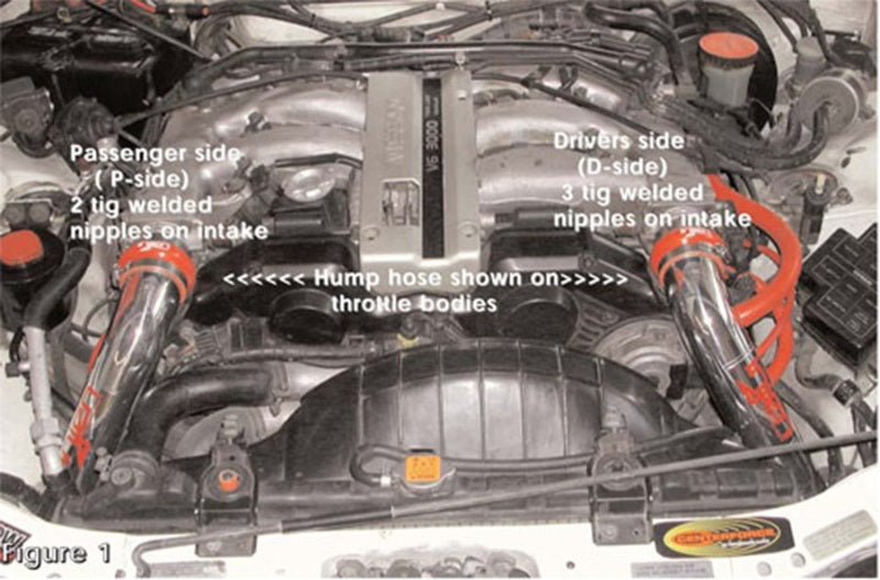 Injen 90-96 Nissan 300Z V6 3.0L Black IS Short Ram Cold Air Intake Pipes (Pipes Only) - IS1981BLK