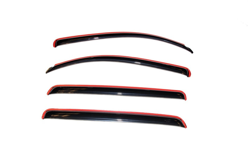 AVS 07-18 Toyota Tundra Crewmax Ventvisor In-Channel Front &amp; Rear Window Deflectors 4pc - Smoke