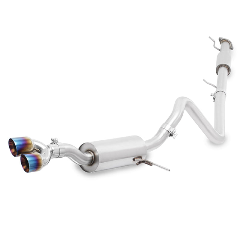 Mishimoto 14-18 Ford Fiesta ST 1.6L 2.5in Stainless Steel Resonated Cat-Back Exhaust w/ Burnt Ti - MMEXH-FIST-14RBT