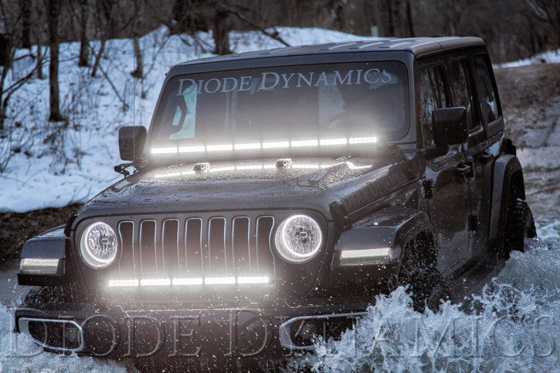 Diode Dynamics 18-21 Jeep JL Wrangler/Gladiator SS50 Hood LED Light Bar Kit - White Flood - DD6105