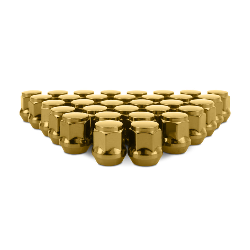 Mishimoto Steel Acorn Lug Nuts M14 x 1.5 - 32pc Set - Gold - MMLG-AC1415-32GD