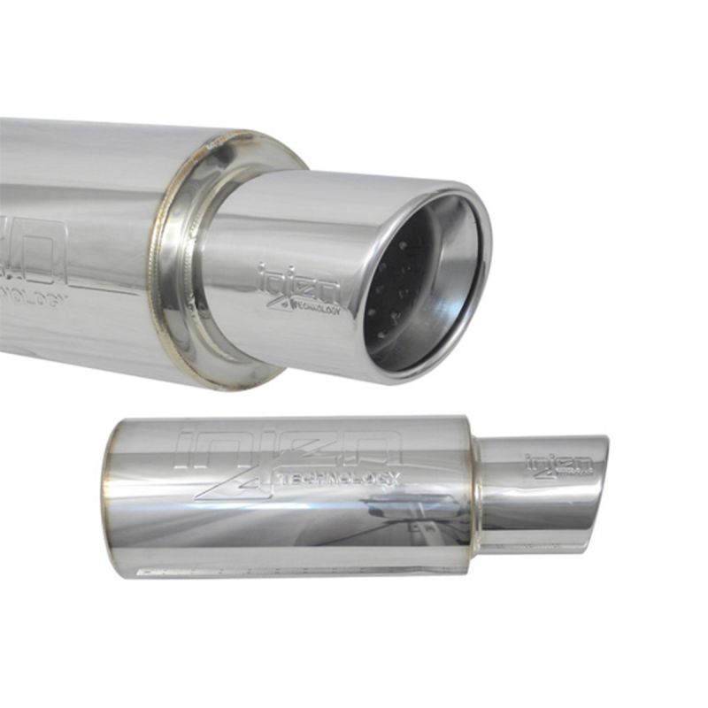 Injen 2 3/8 Universal Muffler w/Stainless Steel resonated rolled tip (Injen embossed logo) - SES225C