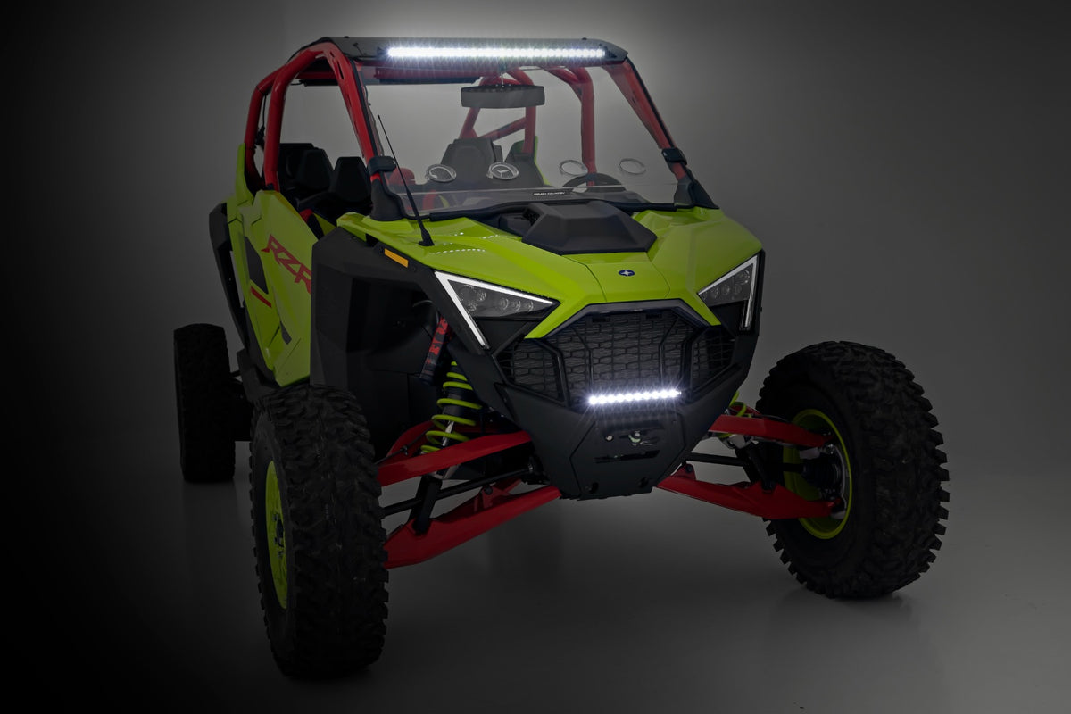 LED Light | Winch Mount | RS4500S | 10&quot; Black Slimline | Polaris RZR Pro R