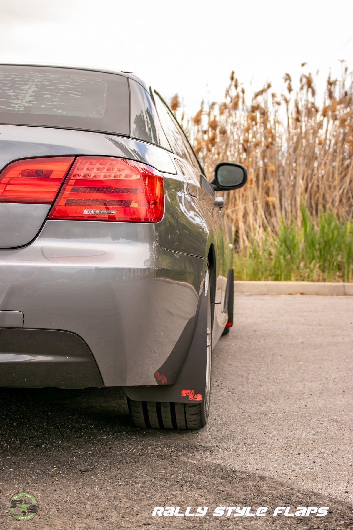 2013 BMW E93 328i Ft. Rokblokz Rally Mud Flaps rear side