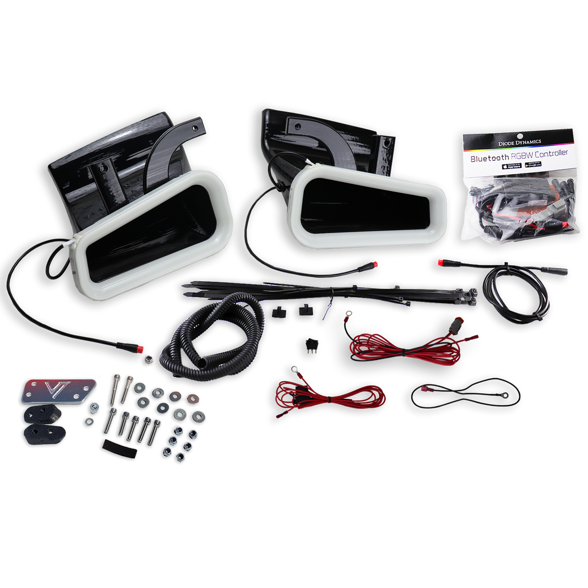 2016-2020+ Infiniti Q50 RedSport BIG MOUTH &quot;LIT KIT&quot; Ram Air Intake Snorkels| Velossa Tech Design