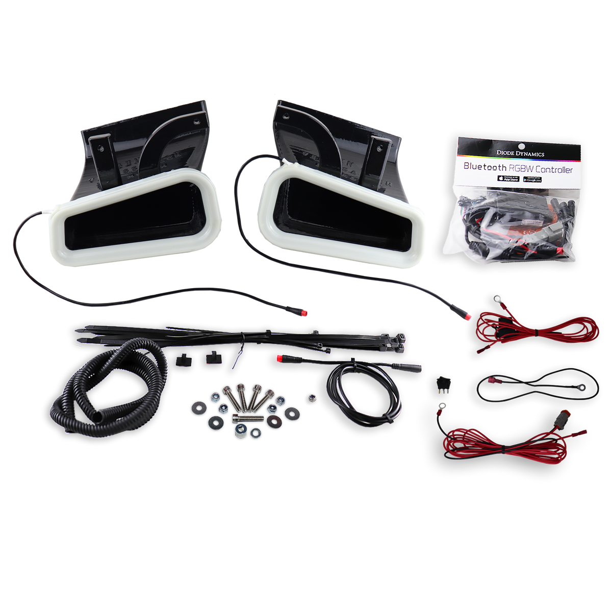 2016-2020+ Infiniti Q60 BIG MOUTH &quot;LIT KIT&quot; Ram Air Intake Snorkels | Velossa Tech Design