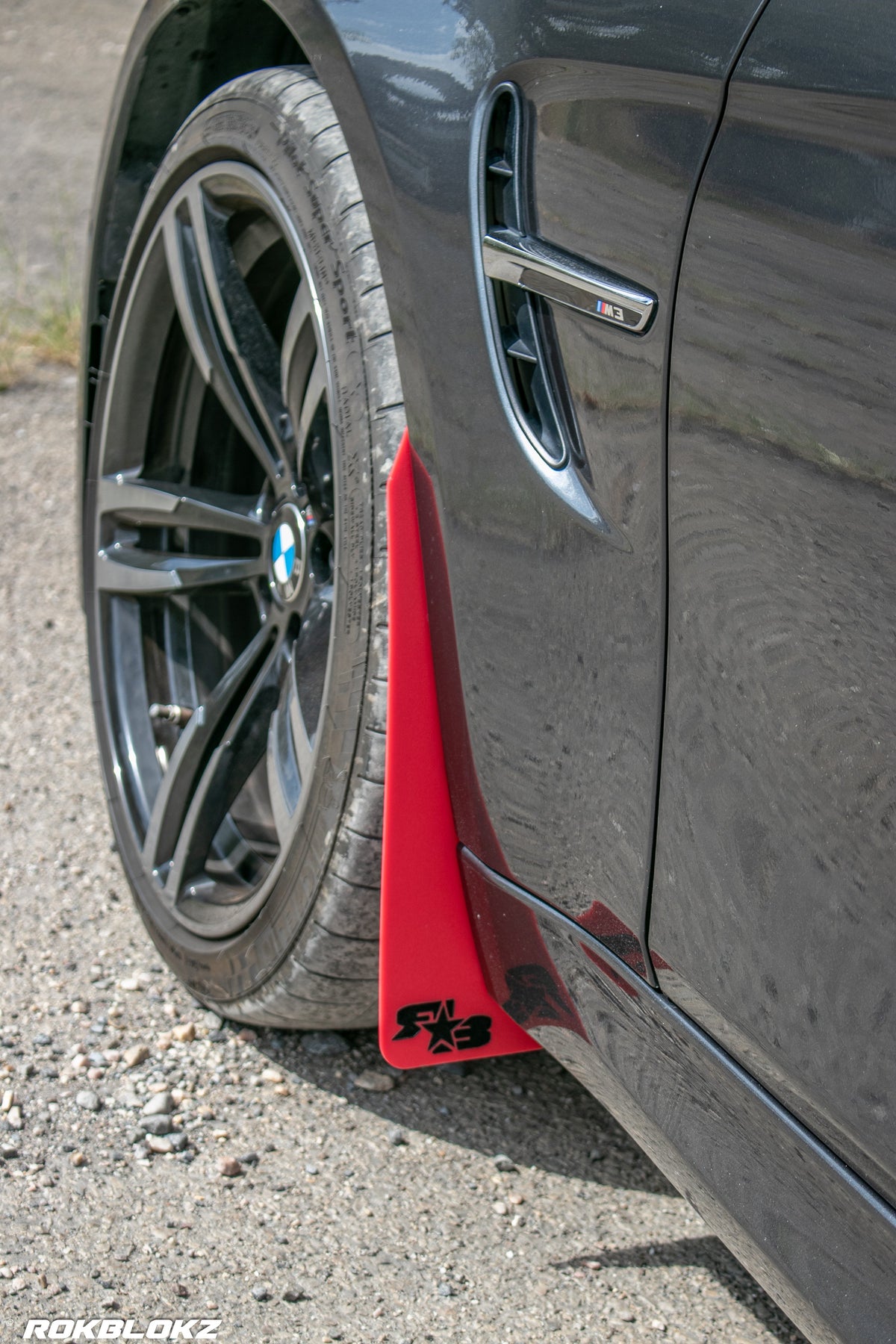 14-18 F80 BMW M3 featuring Rally Style flaps in red by Rokblokz