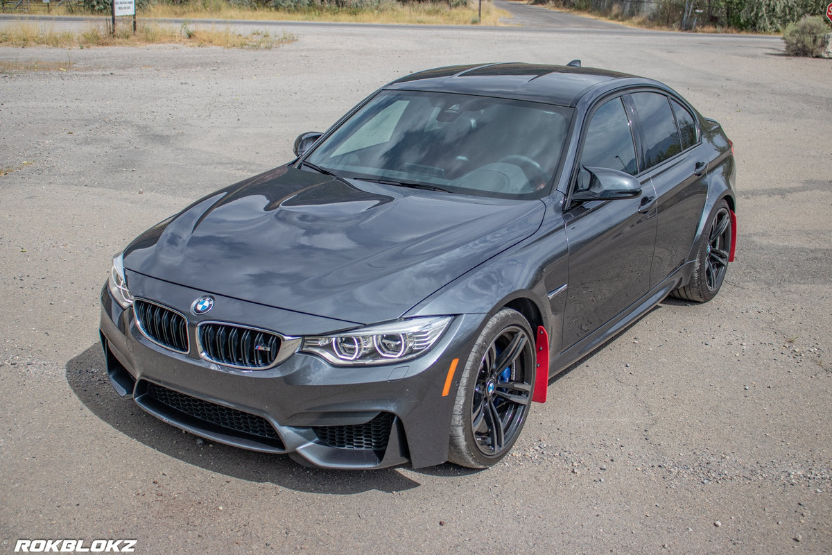 14-18 F80 BMW M3 featuring Rally Style flaps in red by Rokblokz