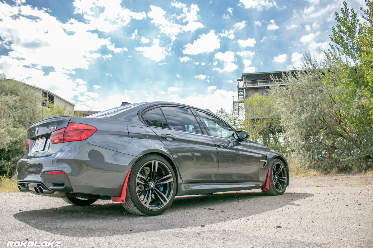 14-18 F80 BMW M3 featuring Rally Style flaps in red by Rokblokz