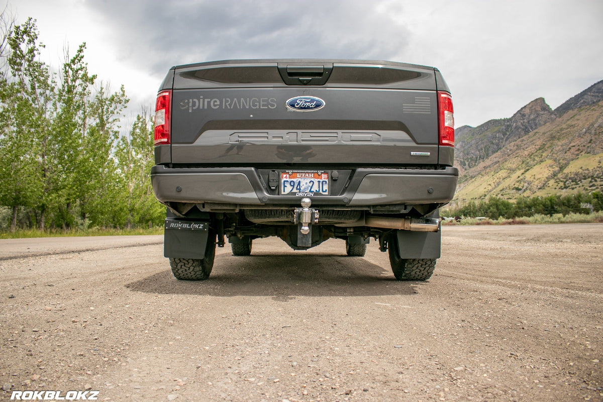 15-20 Ford F-150 Featuring Rokblokz Step Back Mud Flaps - rear 2