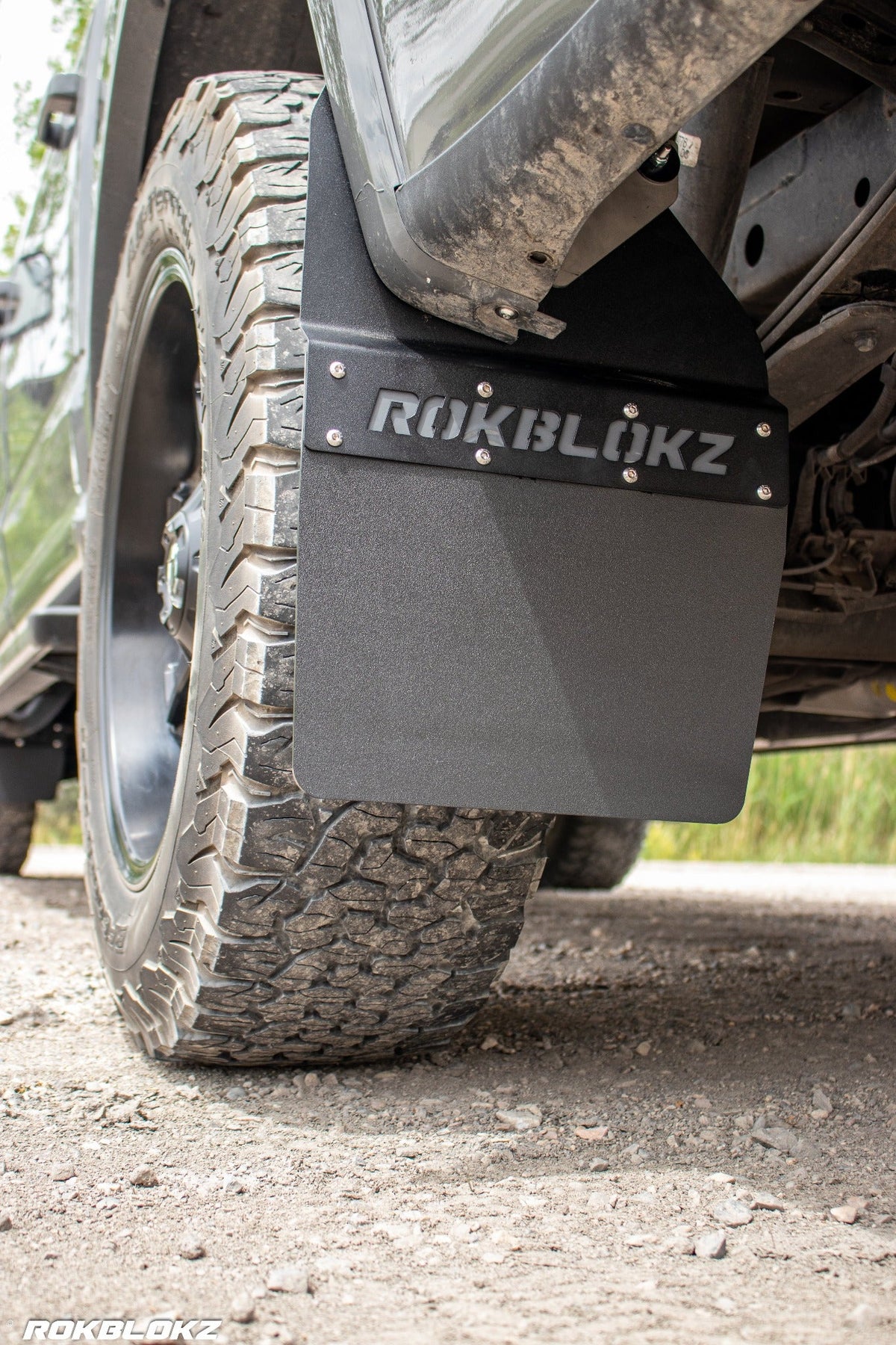 15-20 Ford F-150 Featuring Rokblokz Step Back Mud Flaps - rear 1