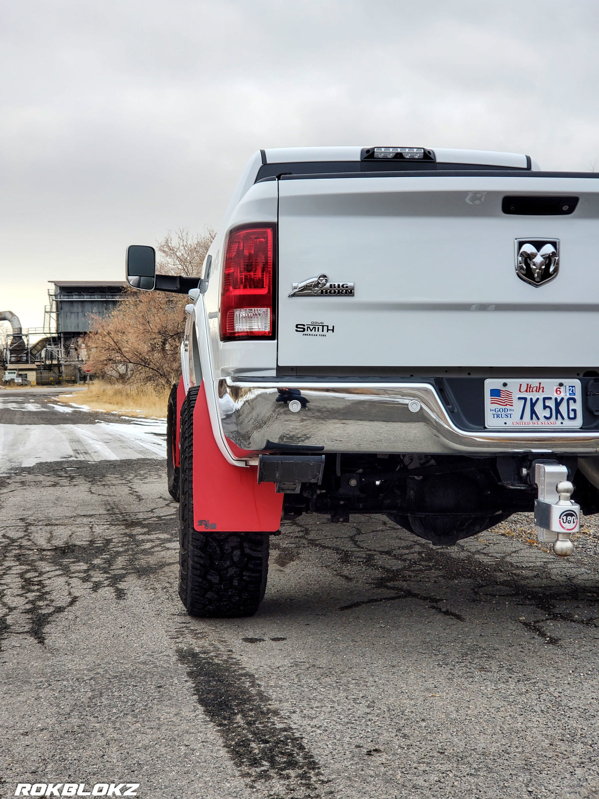 Ram 2500 Featuring XL Mud Flaps in Red