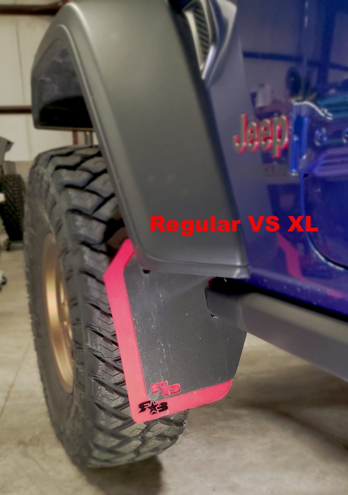 Jeep Wrangler Rubicon JL with 3.5&quot; Lift and 37&quot; tires on Method wheels XL flaps VS Regular