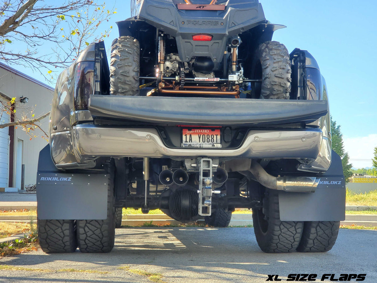 RokBlokz - RAM 3500 Heavy Duty DRW (Dually) Step Back &#39;10-&#39;18 Mud Flaps