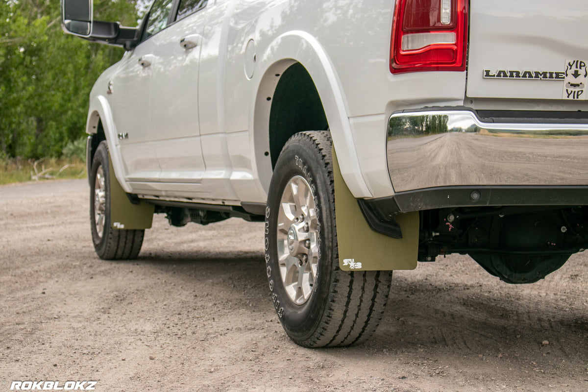 2019 Ram 2500 FT. Original Rokblokz Mud Flaps in Olive Drab